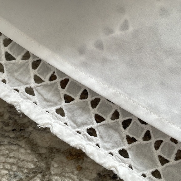 Ann Taylor Petite White Embroidered Sleeveless Dress - Picture 6 of 9